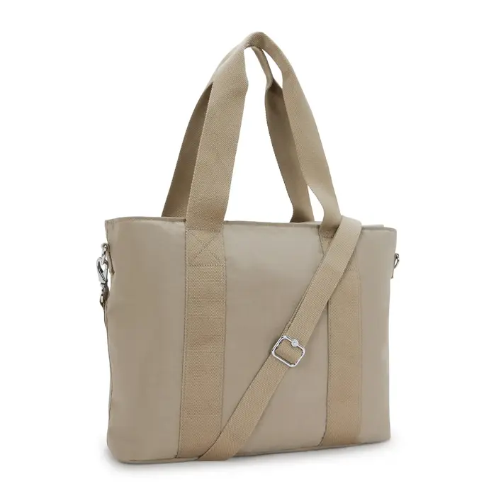 Kipling Kipling Minta L UP shopper-schoudertas soft taupe