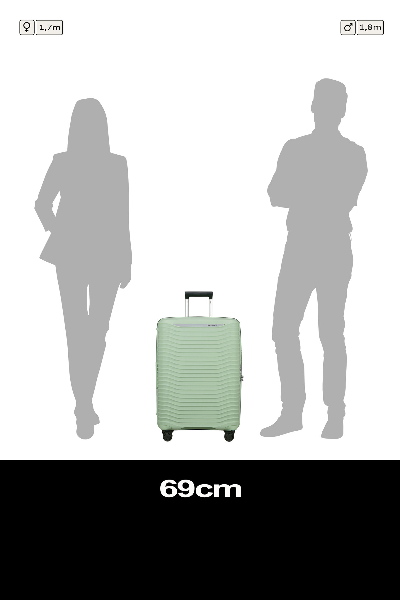 Samsonite Samsonite Upscape spinner 68cm expandable soft sage