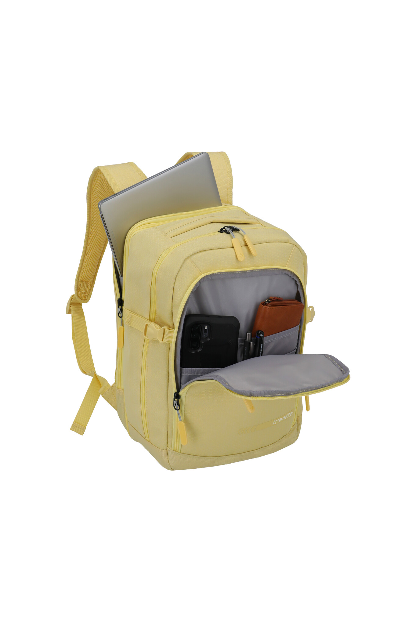 Travelite Kick Off 14" laptop-cabin rugtas geel