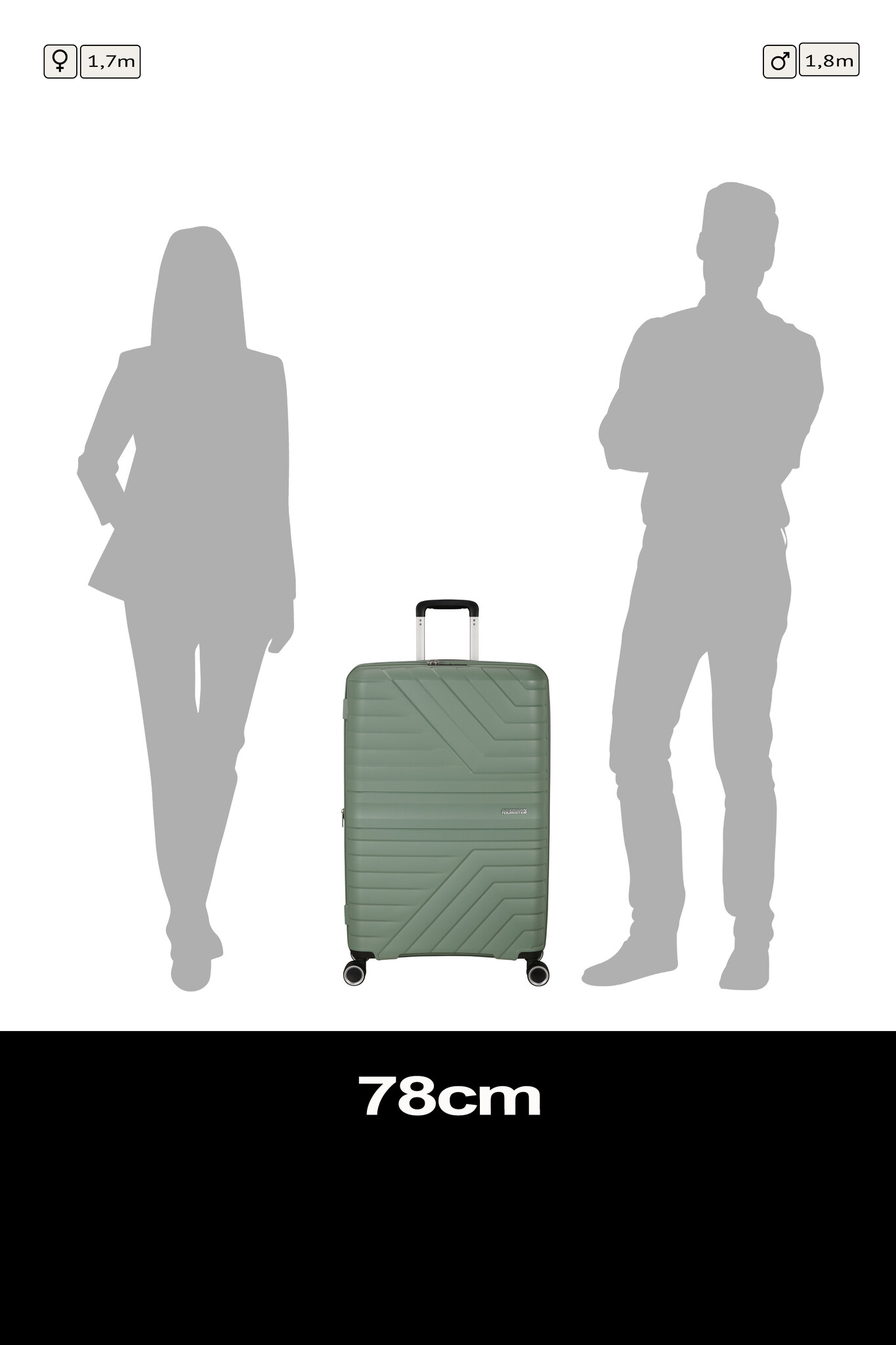 American Tourister Flytwist Spinner 78 reiskoffer EXP botanic green