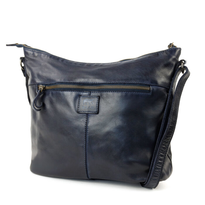 Bear Design Sophia leren schoudertas blauw