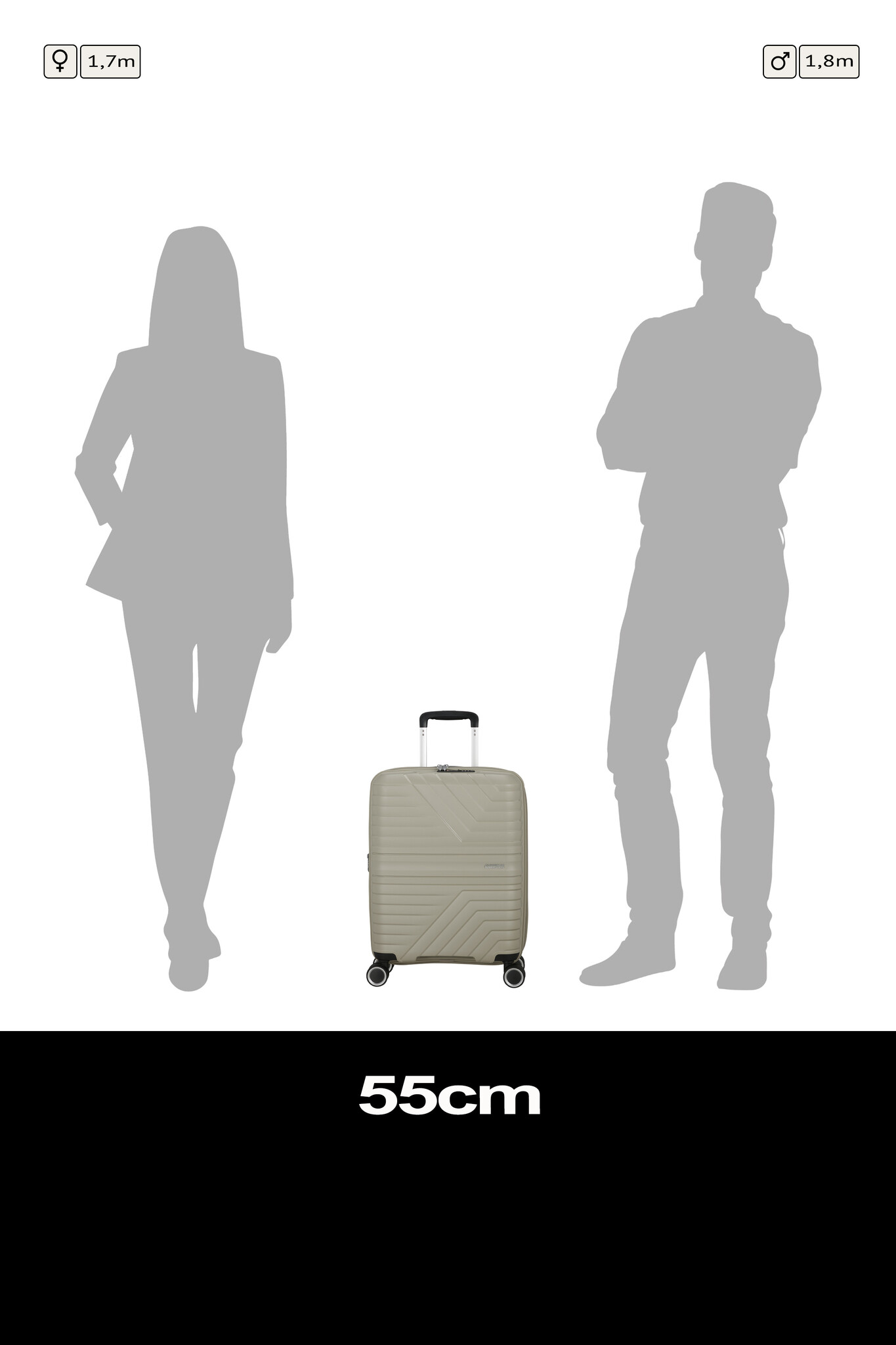 American Tourister American Tourister Flytwist 55 cm EXP. Spinner sandstone