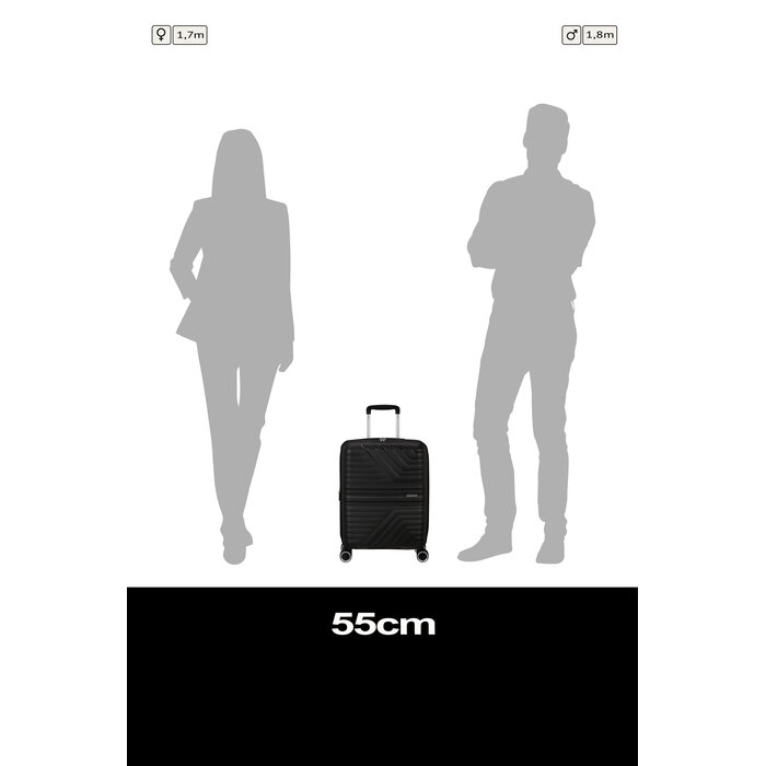 American Tourister American Tourister Flytwist 55 cm EXP. Spinner zwart