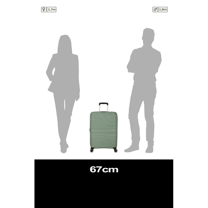 American Tourister American Tourister FLYTWIST SPINNER 67cm TSA EXP botanic green