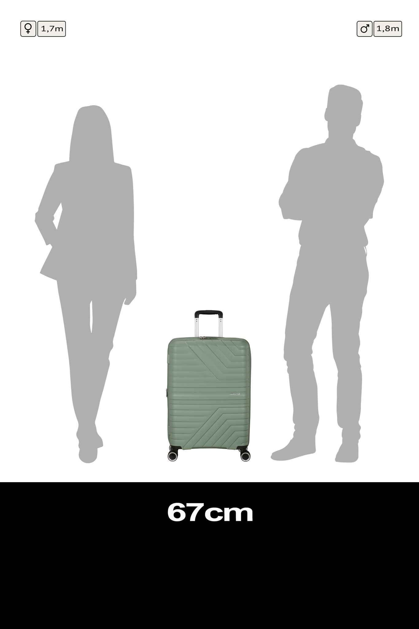 American Tourister American Tourister FLYTWIST SPINNER 67cm TSA EXP botanic green