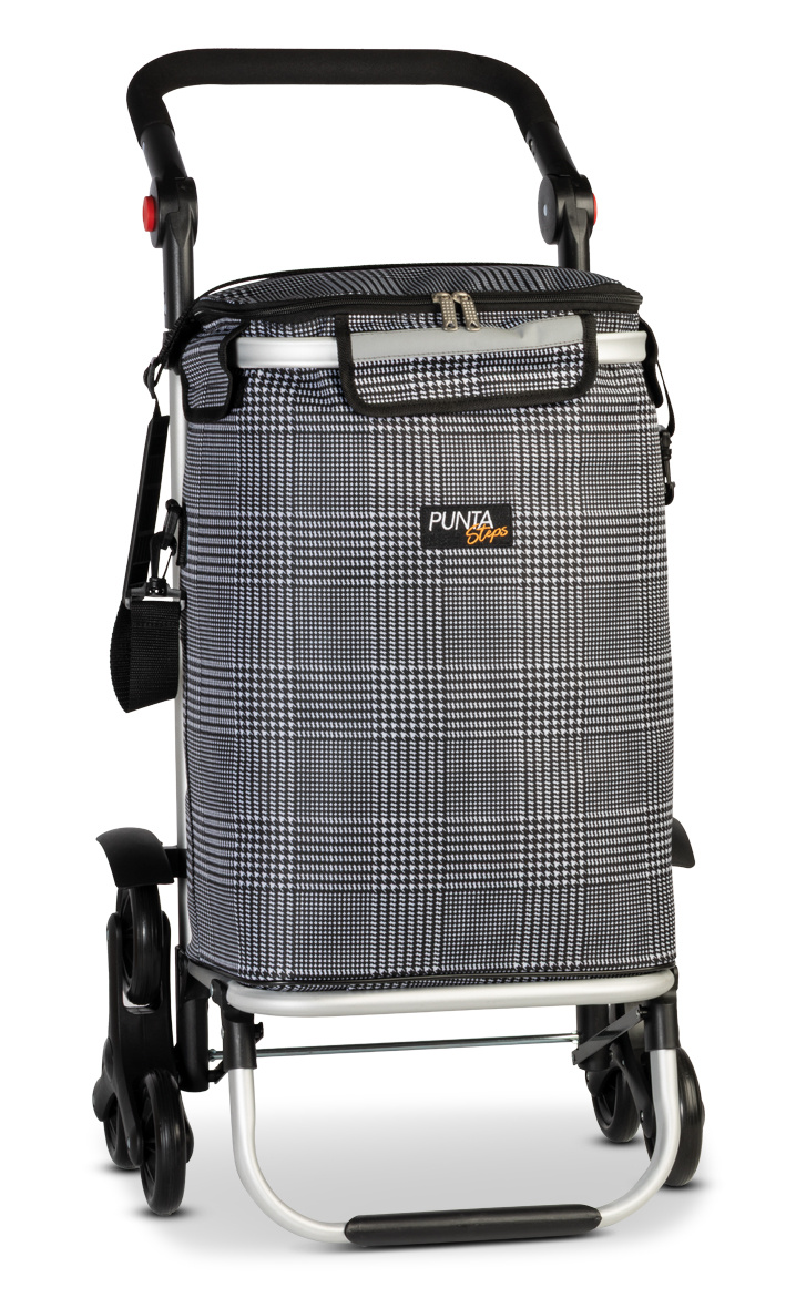 Punta  Steps boodschappenkar zwart/wit