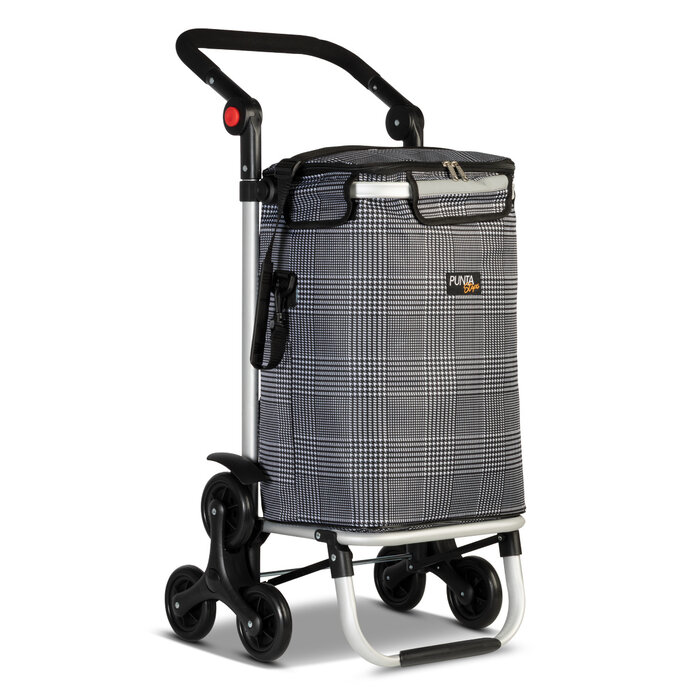 Punta  Steps boodschappenkar zwart/wit