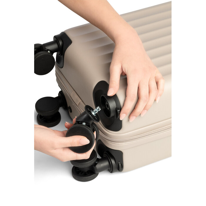 Worldpack trolley underseater 40x30x20cm-afneembare wielen beige