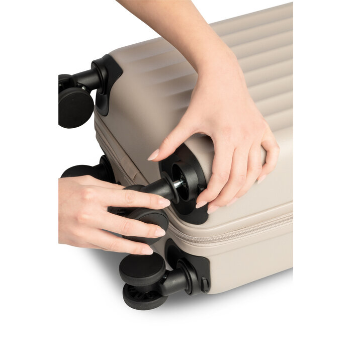 Worldpack trolley underseater 40x30x20cm-afneembare wielen beige