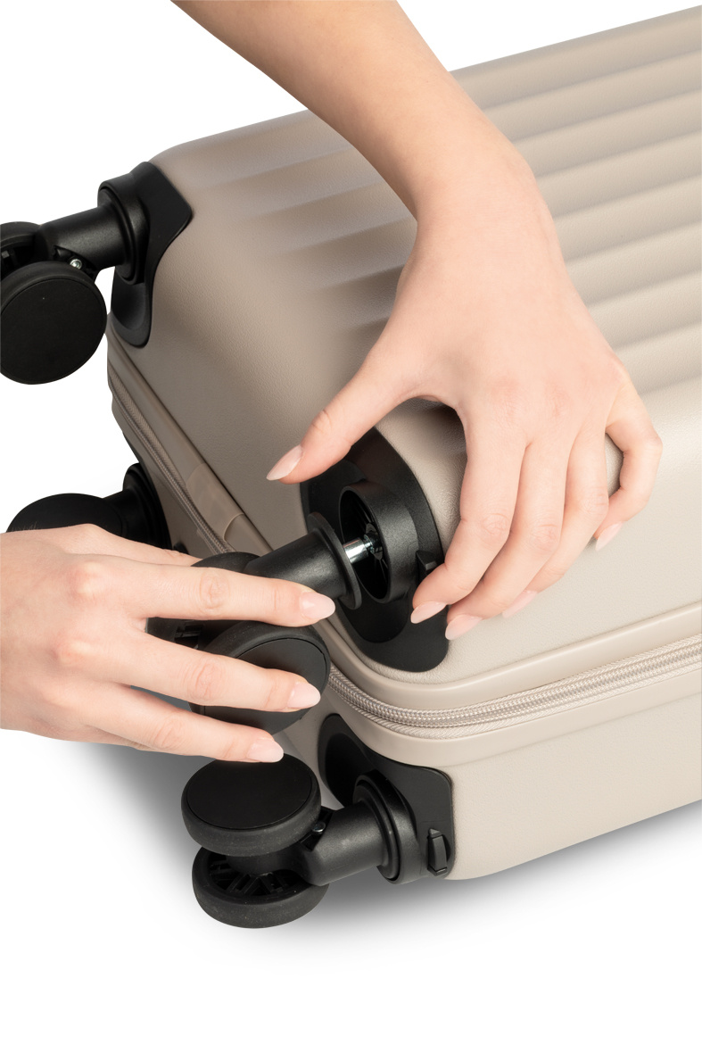Worldpack trolley underseater 40x30x20cm-afneembare wielen beige