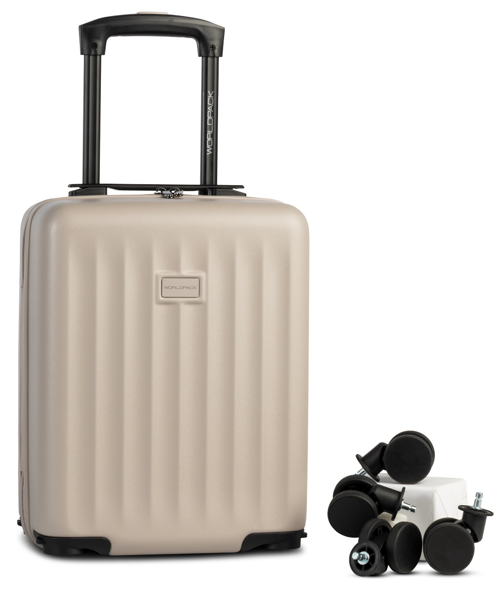 Worldpack trolley underseater 40x30x20cm-afneembare wielen beige