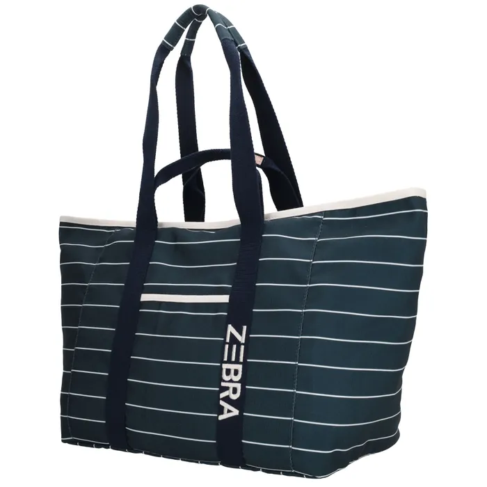 Zebra Trends Zebra Trends strandtas stripe white-navy