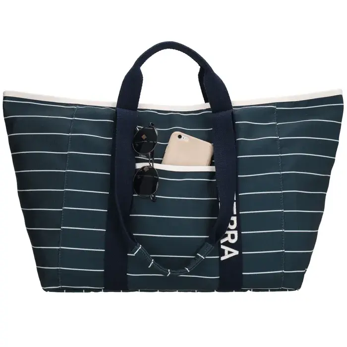 Zebra Trends Zebra Trends strandtas stripe white-navy