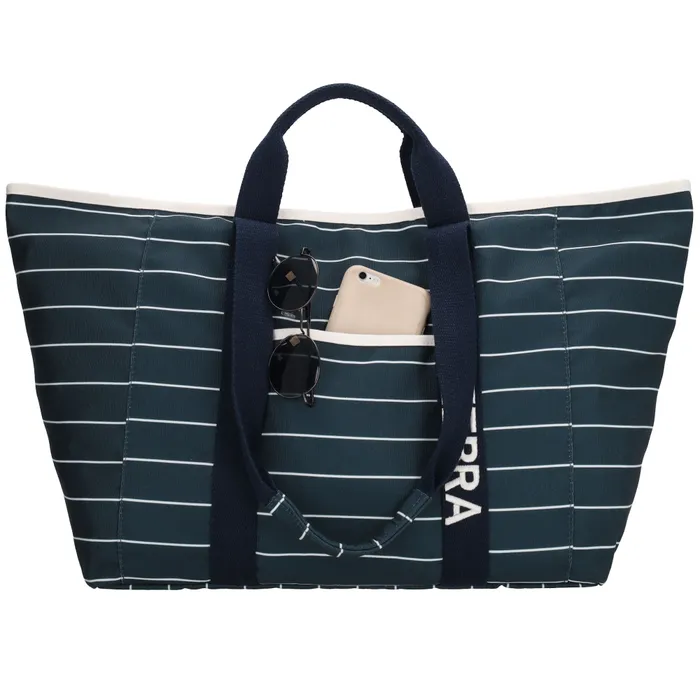 Zebra Trends Zebra Trends strandtas stripe white-navy