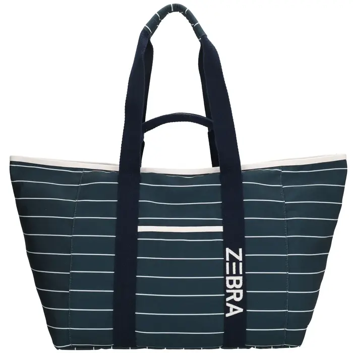 Zebra Trends Zebra Trends strandtas stripe white-navy