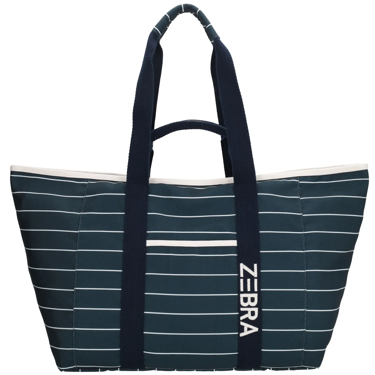 Zebra Trends Zebra Trends strandtas stripe white-navy