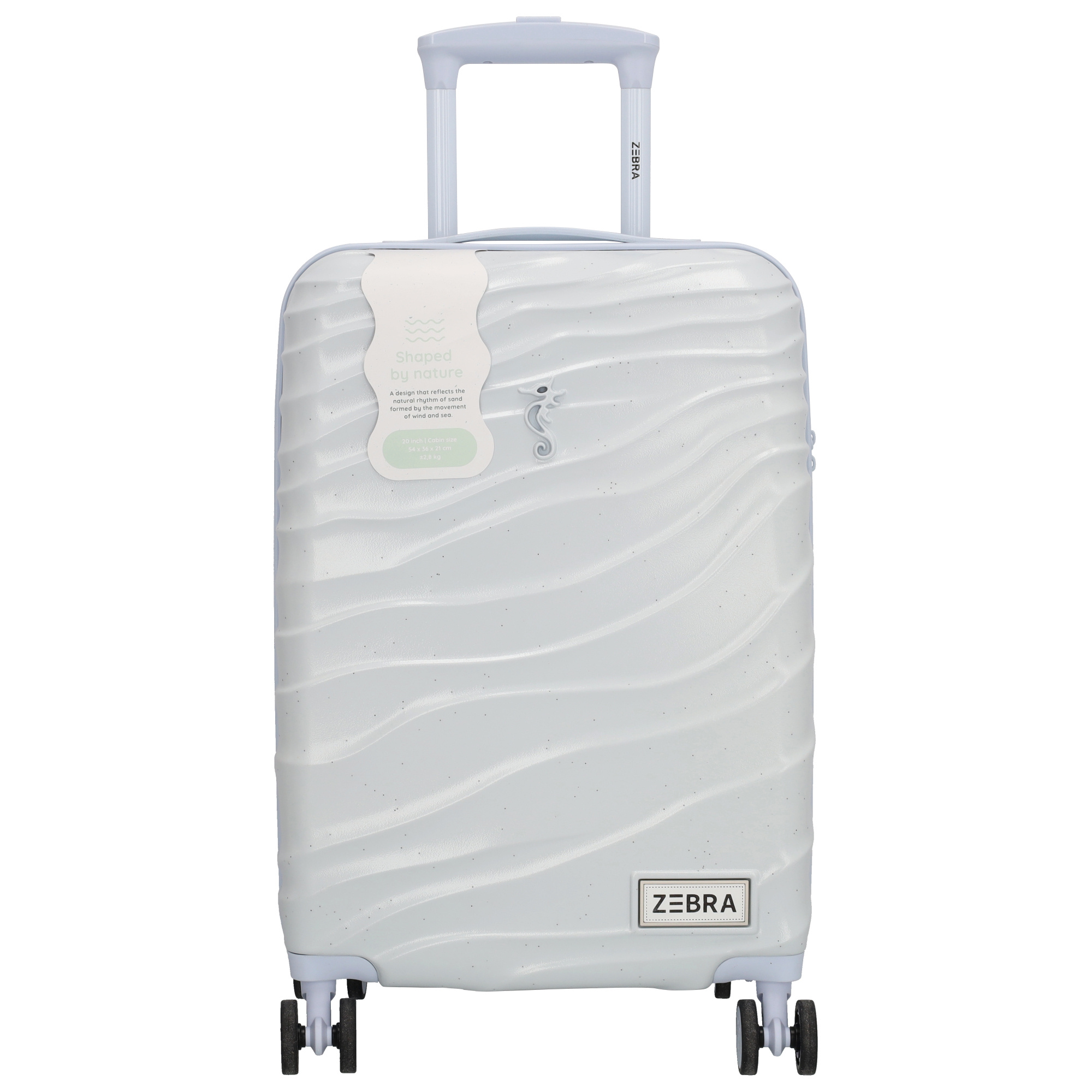 Zebra Trends Zebra Trends Sandy 55x35x20cm reiskoffer licht blauw