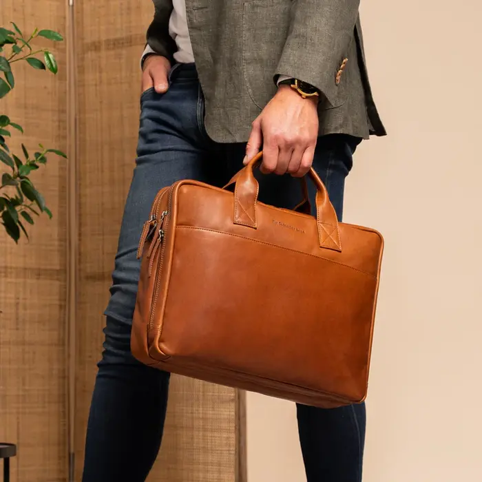 Chesterfield Chesterfield Frazer 15" laptop business-tas cognac