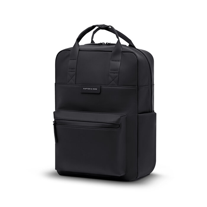 Kapten & Son Kapten&Son Bergen Pro Sleek Full PU 15" laptop-rugtas all black