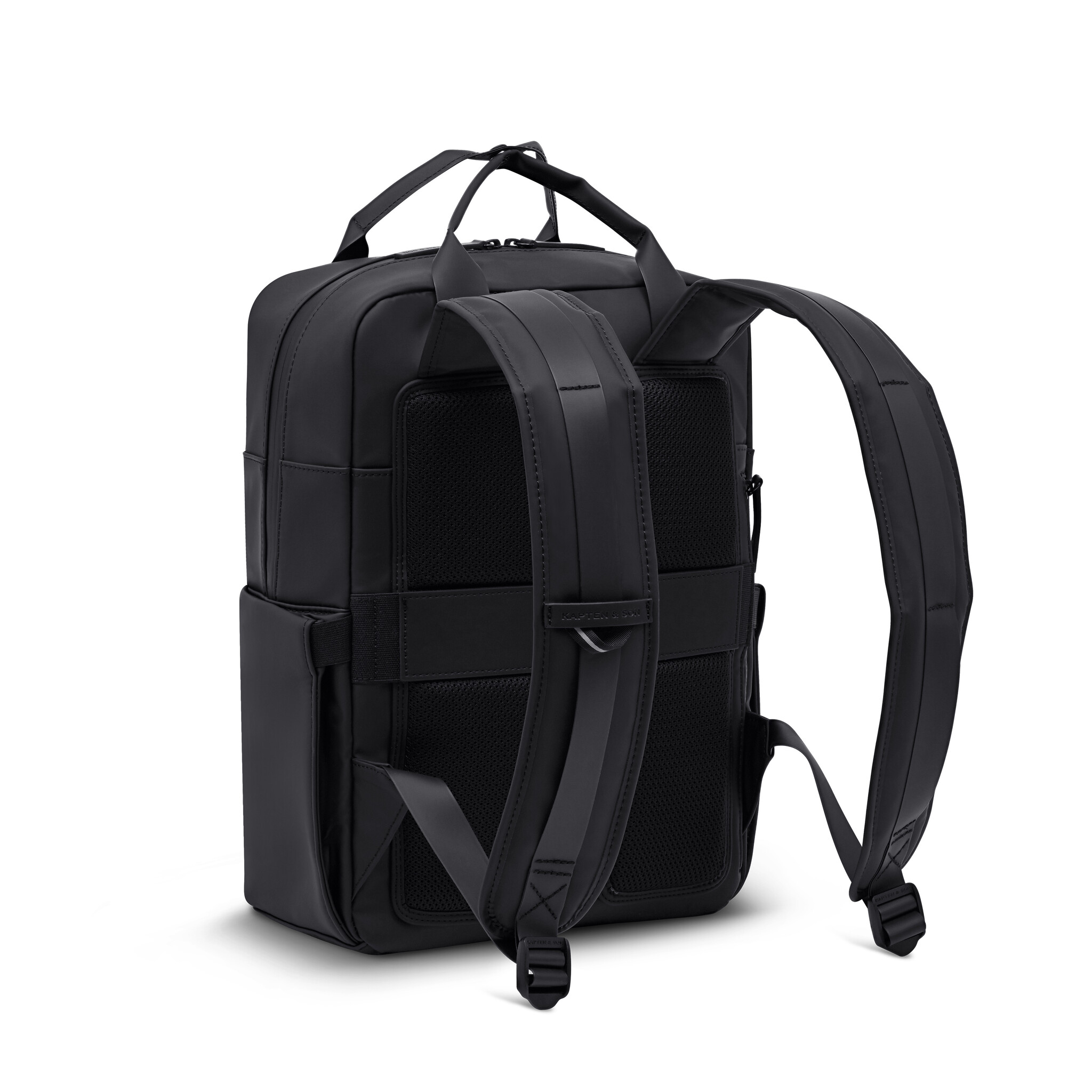 Kapten & Son Kapten&Son Bergen Pro Sleek Full PU 15" laptop-rugtas all black