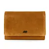 Bear Design Flappie 11cc RFID overslag portemonnee suède cognac