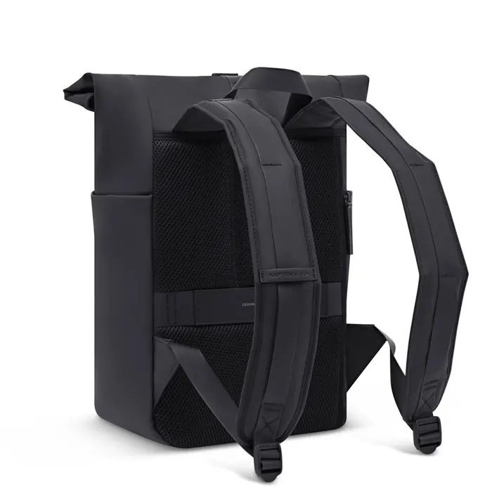 Kapten & Son Kapten&Son Lund full pu 15.6" laptop-rolltop-rugtas all black