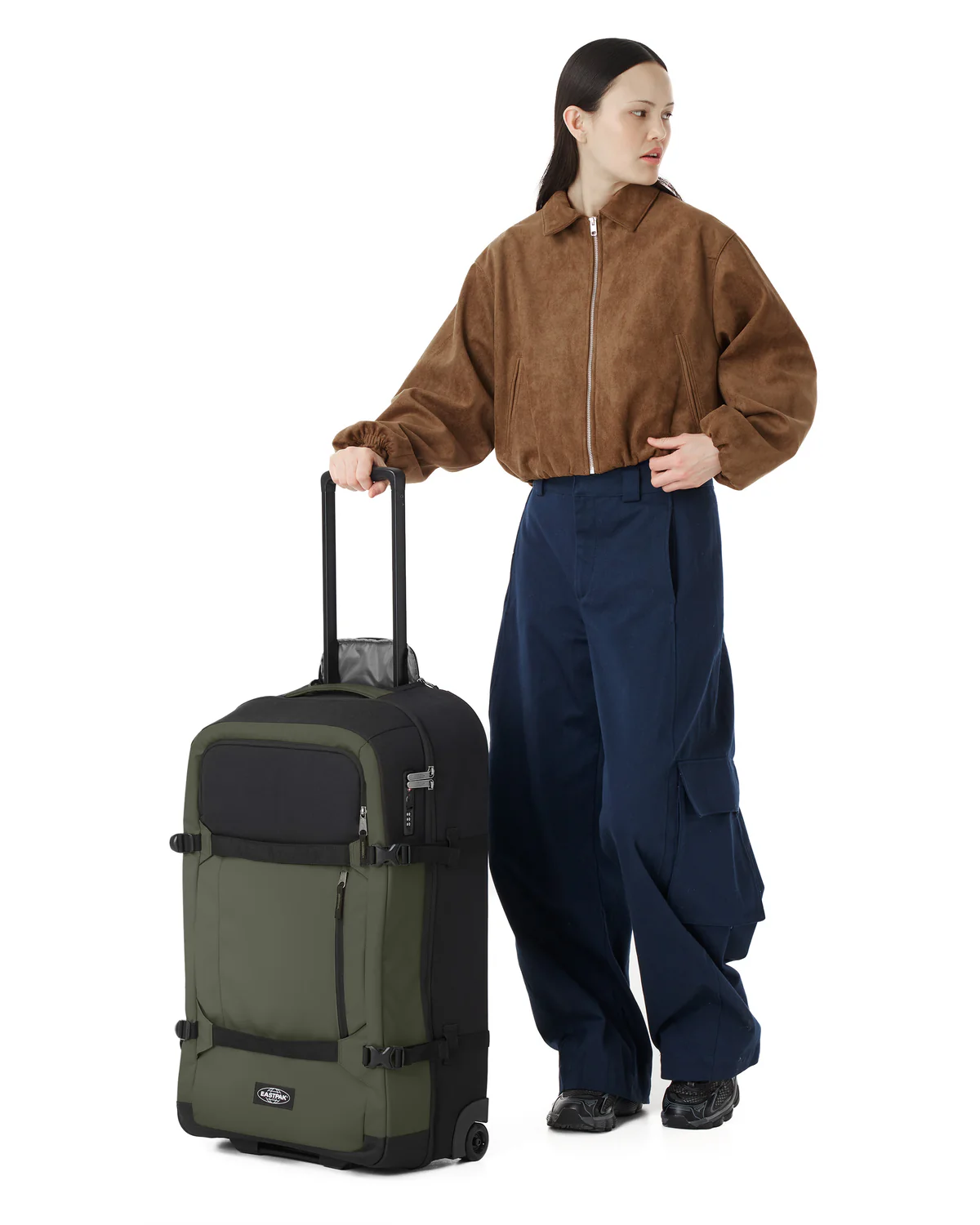 Eastpak Eastpak Transit'r Pro M 63L 2-wiel reiskoffer Khaki procoated