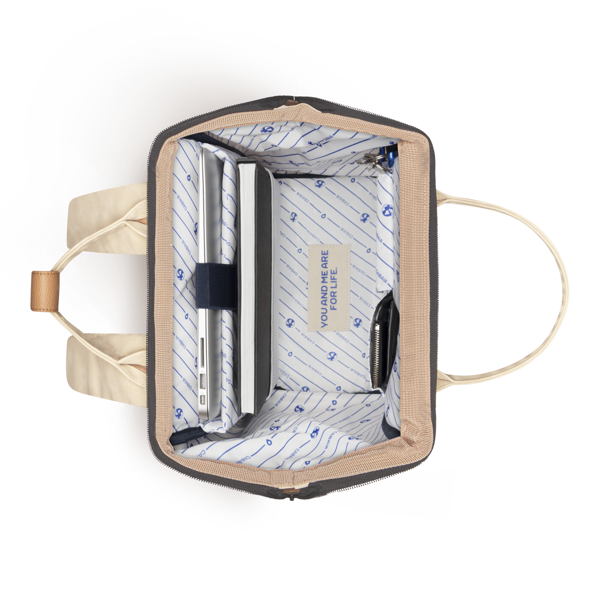 Cabaia Cabaia Adventurer M 14" laptop-rugtas andenne beige