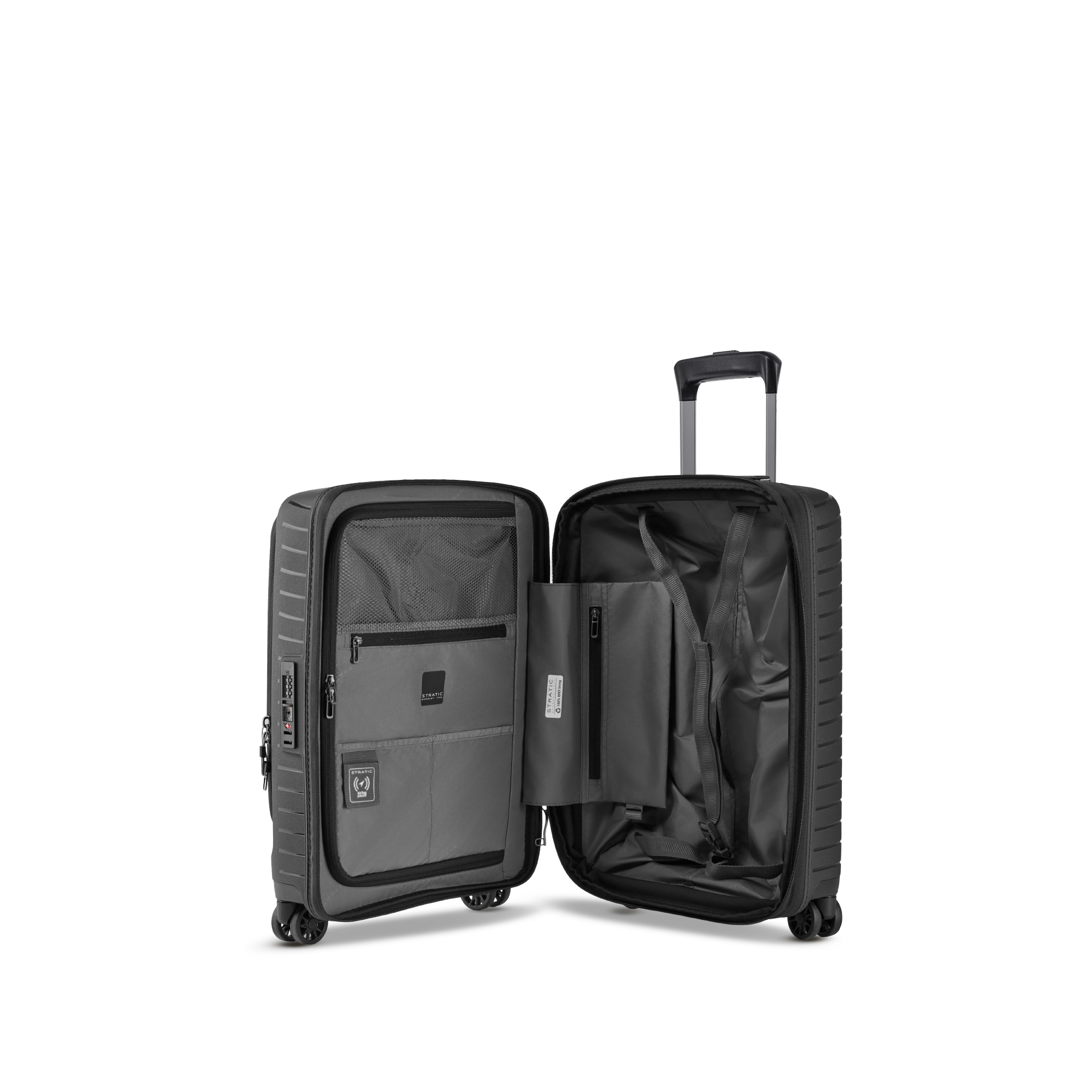 Stratic Stratic Novium ML 40-45L handbagage 4wiel-Trolley S zwart