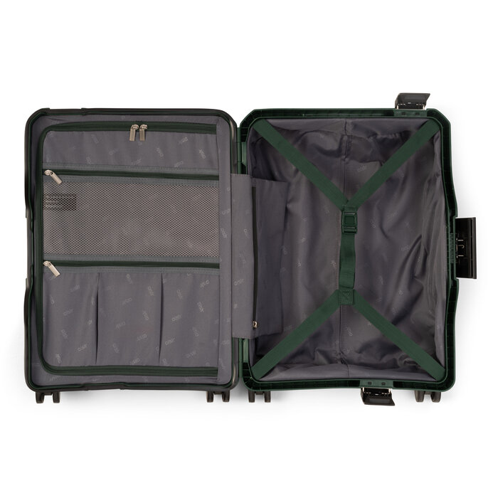 Oistr Oistr Oslo 55x40x20cm handbagage 4-wiel koffer groen