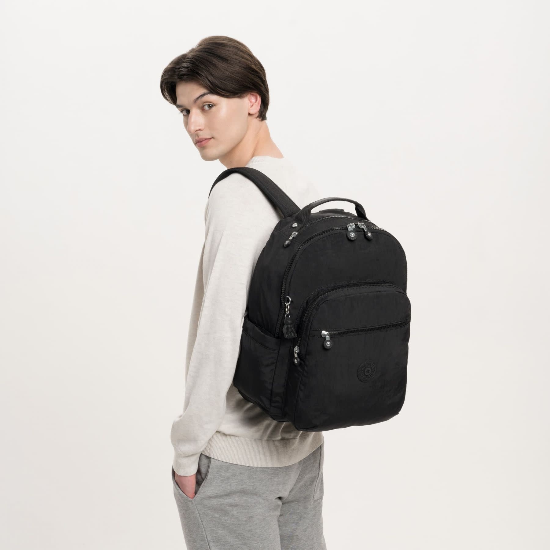 Kipling Kipling Seoul 27L-15.6" laptop-rugzak black noir