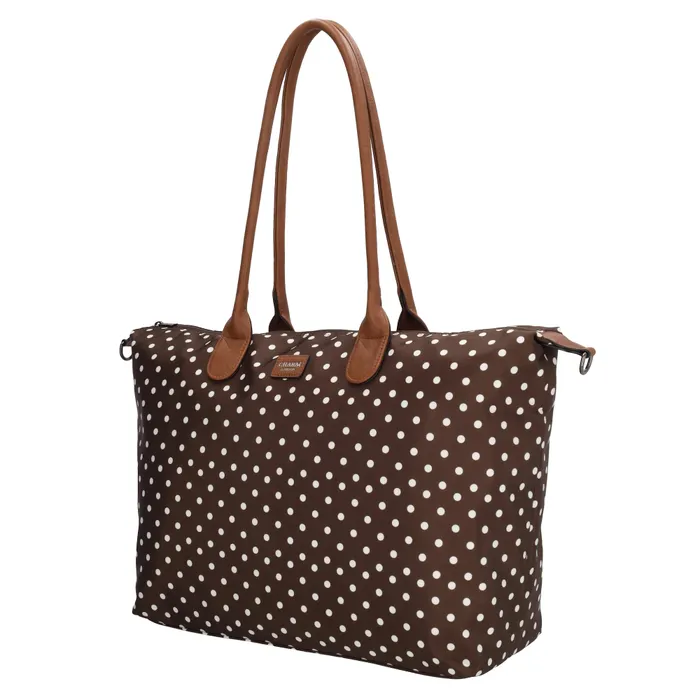 Charm London Charm london buckingham laptoptas 15,6 inch dots white darkbrown