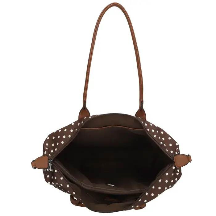 Charm London Charm london buckingham laptoptas 15,6 inch dots white darkbrown