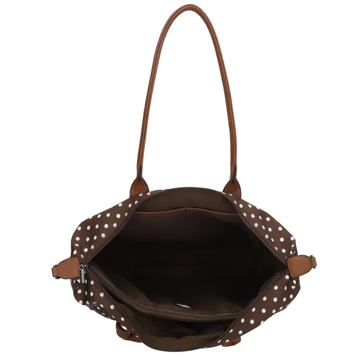 Charm London Charm london buckingham laptoptas 15,6 inch dots white darkbrown