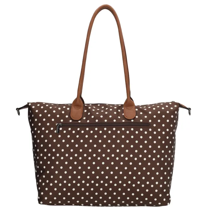 Charm London Charm london buckingham laptoptas 15,6 inch dots white darkbrown