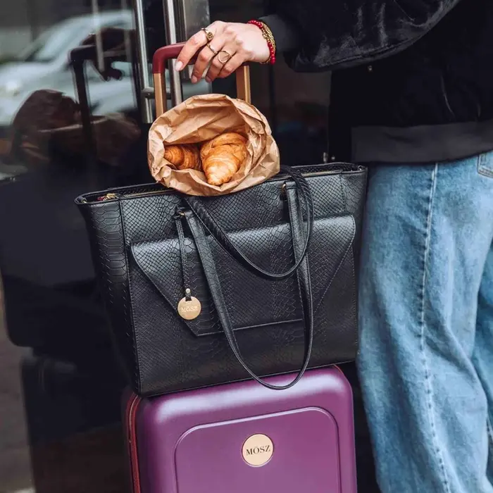 Mosz Mosz Denise workbag 15.6 inch laptop-shopper anaconda zwart