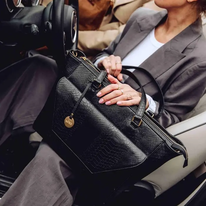 Mosz Mosz Denise workbag 15.6 inch laptop-shopper anaconda zwart