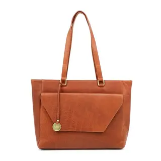 Mosz Mosz Denise workbag 15.6 inch laptop-shopper plain cognac