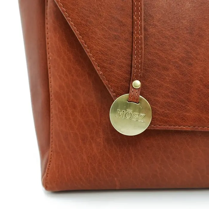Mosz Mosz Denise workbag 15.6 inch laptop-shopper plain cognac