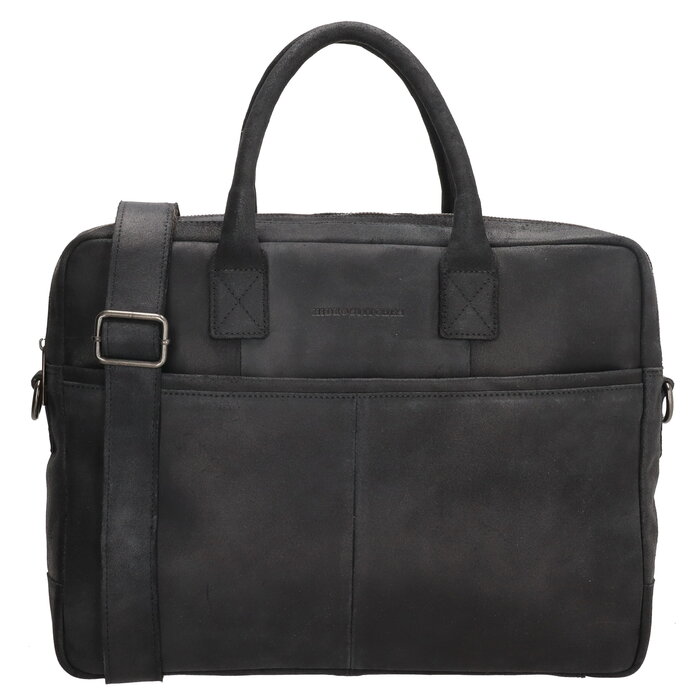 Hide&Stiches Hide & Stitches Wolga Laptoptas 15 inch licht zwart