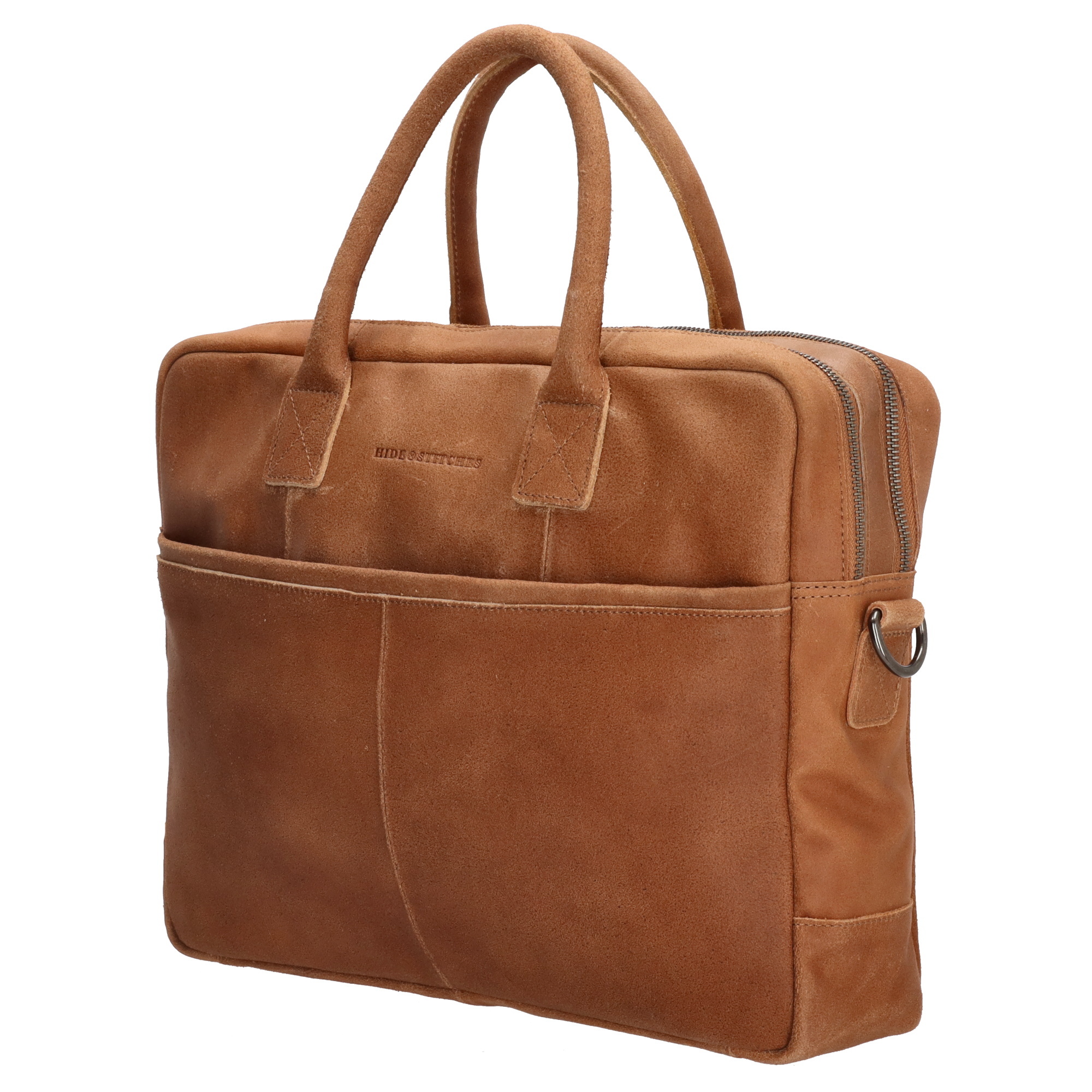 Hide&Stiches Hide & Stitches Wolga Laptoptas 15 inch licht bruin