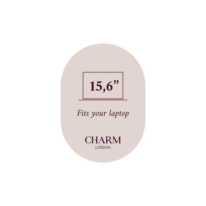 Charm London Charm london buckingham laptoptas 15,6 inch soft pink