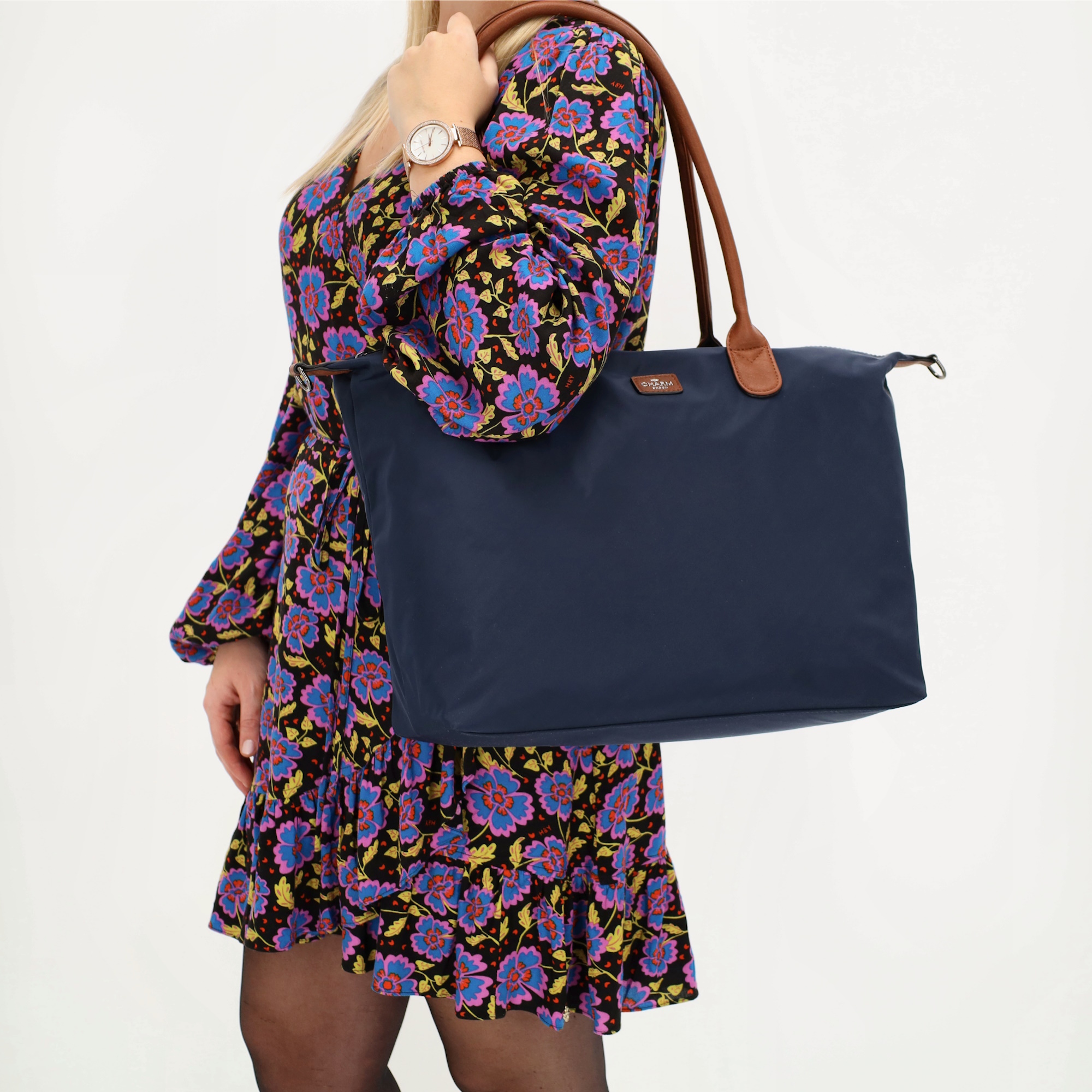Charm London Charm london Buckingham laptoptas 15,6 inch navy
