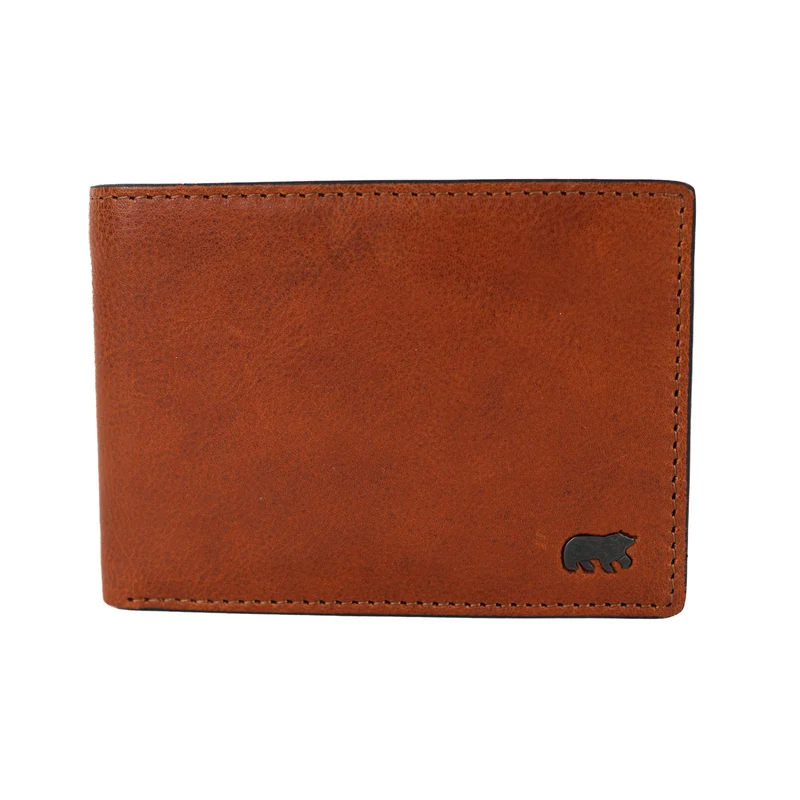 Bear Design Bear Design Alfredo 7 pasjes RFID lage billfold cognac