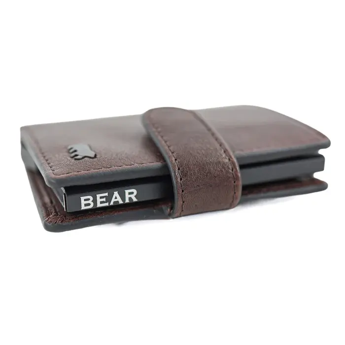 Bear Design Bear Design Pietro 10cc portemonnee met cardprotector bruin