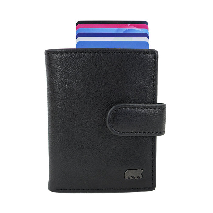 Bear Design Bear Design Pietro 10cc portemonnee met cardprotector zwart