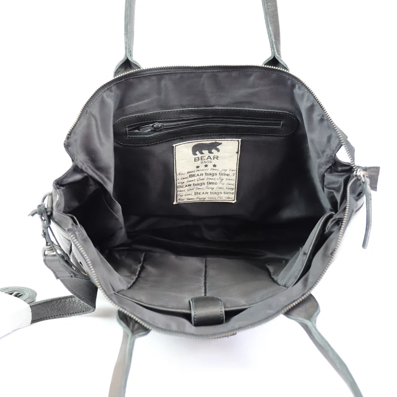 Bear Design Bear Design Binni 15.6" laptop shopper-schoudertas zwart