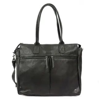 Bear Design Bear Design Binni 15.6" laptop shopper-schoudertas zwart