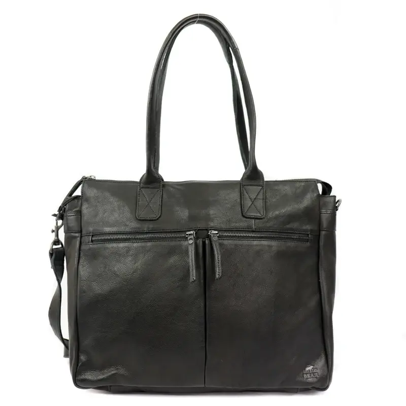 Bear Design Bear Design Binni 15.6" laptop shopper-schoudertas zwart