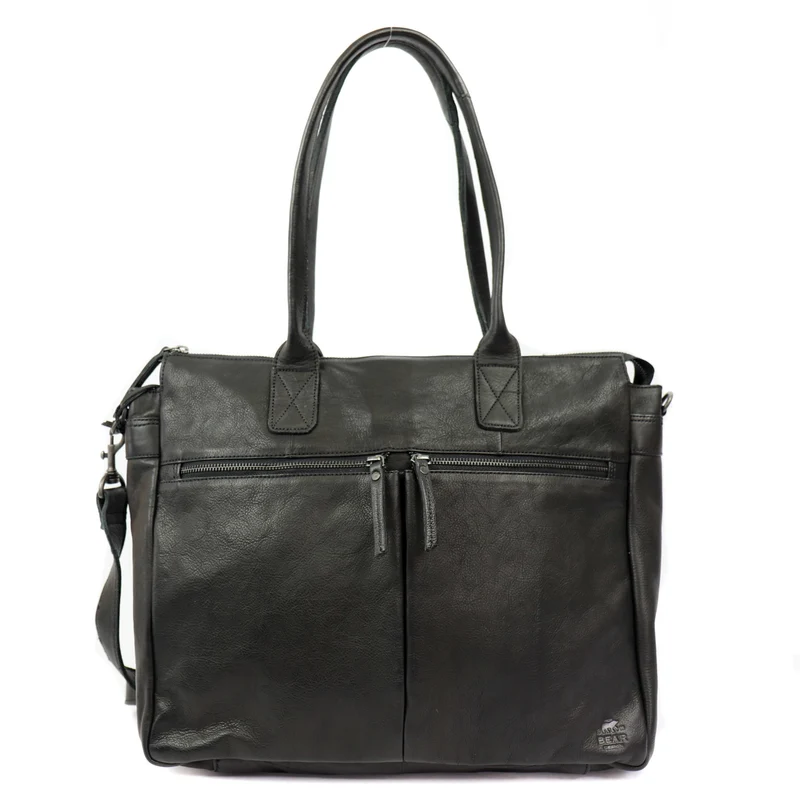 Bear Design Bear Design Binni 15.6" laptop shopper-schoudertas zwart
